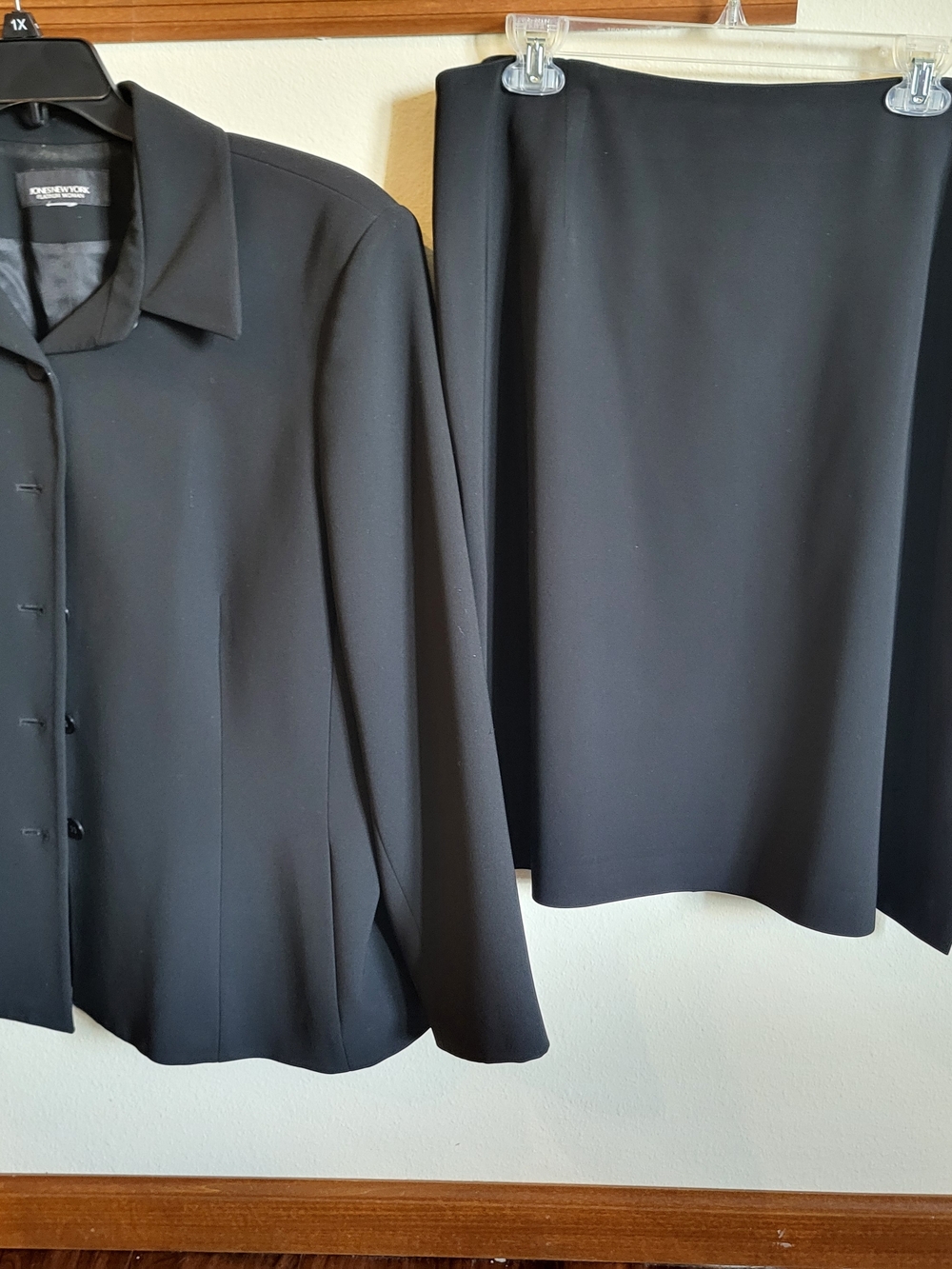 Jones New York Black Blazer and Matching Black Skirt